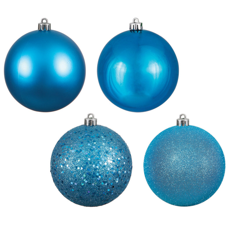 Ornement boule des Fêtes, Bleu mer, H 2,4 po x l 2,4 po x P 2,4 po