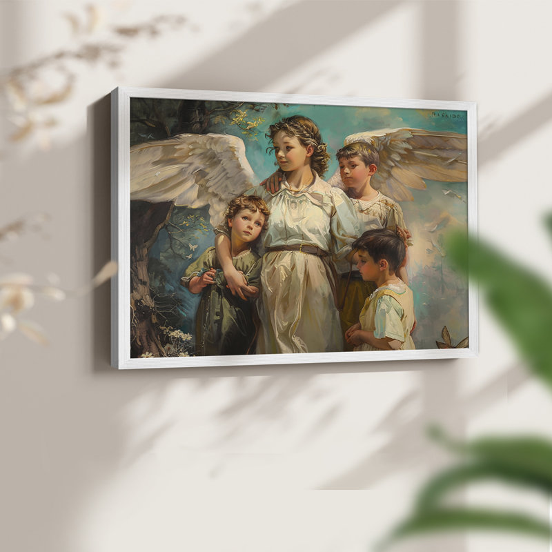 Angels From Above-XCV III - Impression encadrée - Restickable, Blanc, H 16 po x l 20 po
