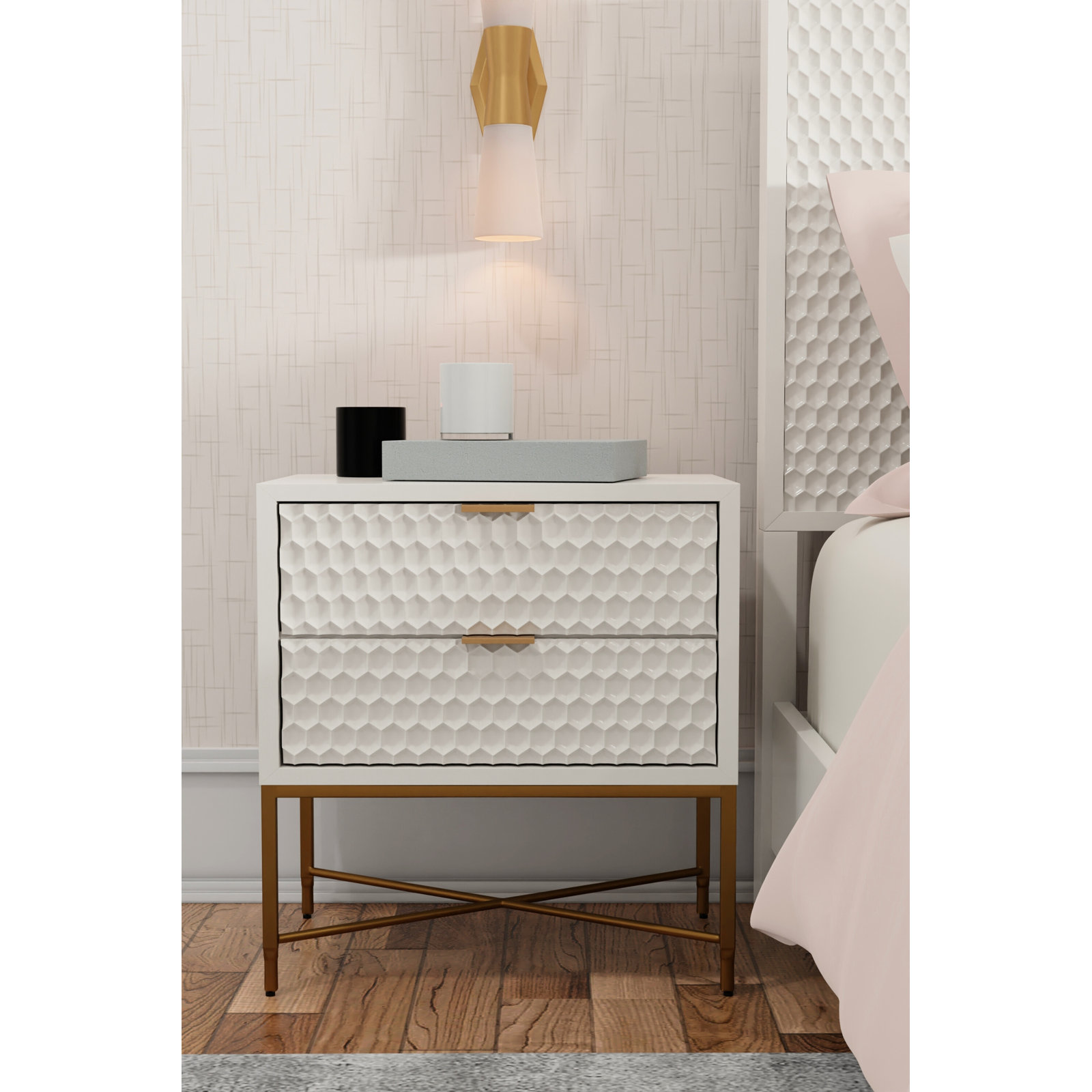 Capra 2 - Drawer Nightstand, White