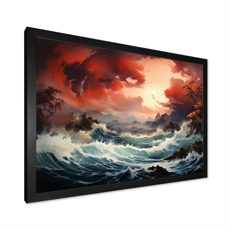 Rosscott Storm Power In Motion II sur impression sur toile, Cadre simple noir, H 30 po x l 40 po x P 1,5 po