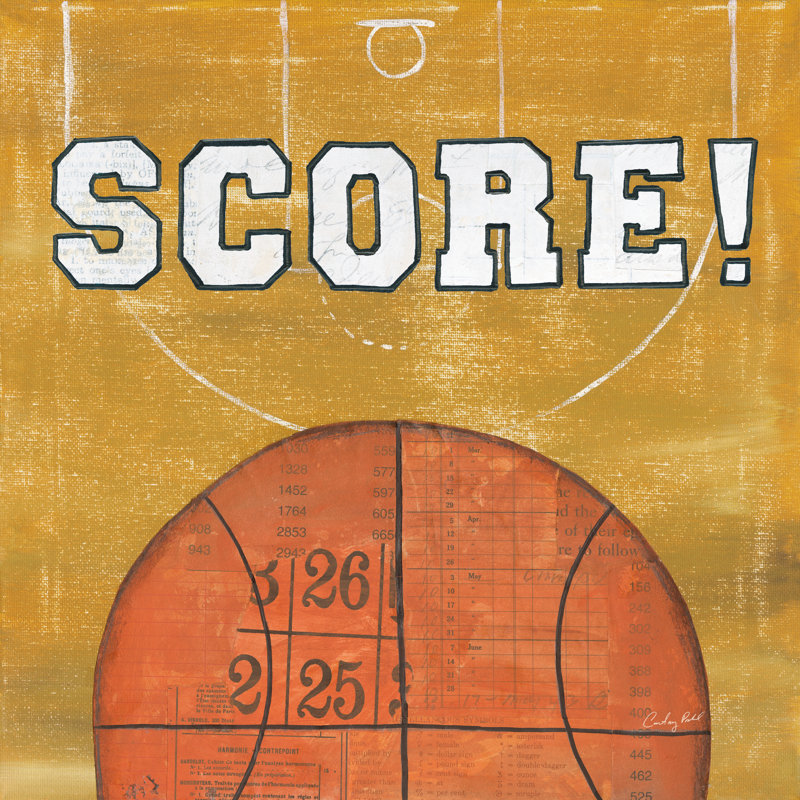 On the Field II Score 1 Piece Wrapped Canvas Wall Art, 51cm H x 51cm W x 3.8cm D