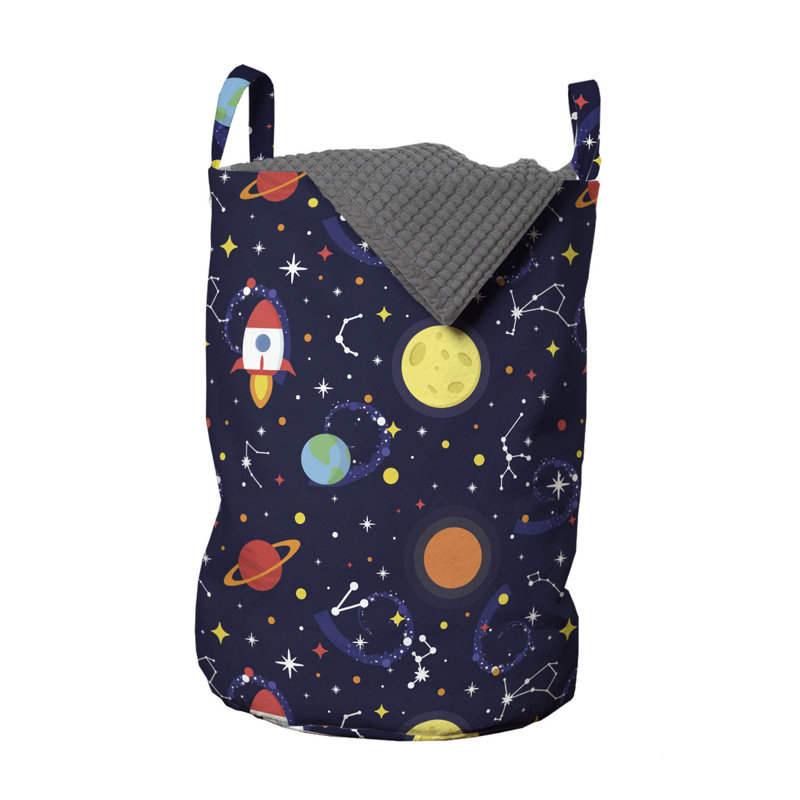 Ambesonne Fabric Laundry Bag with Handles