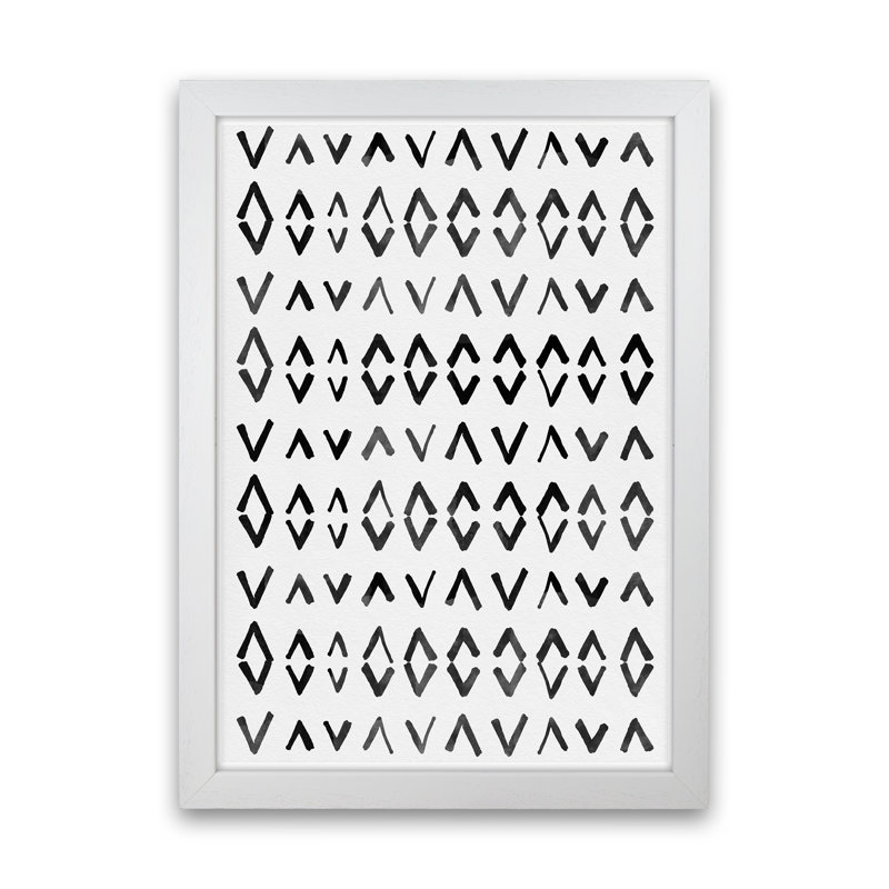 Scandi Print No 2 - Print, 34cm H x 25cm W x 3cm D, White Framed