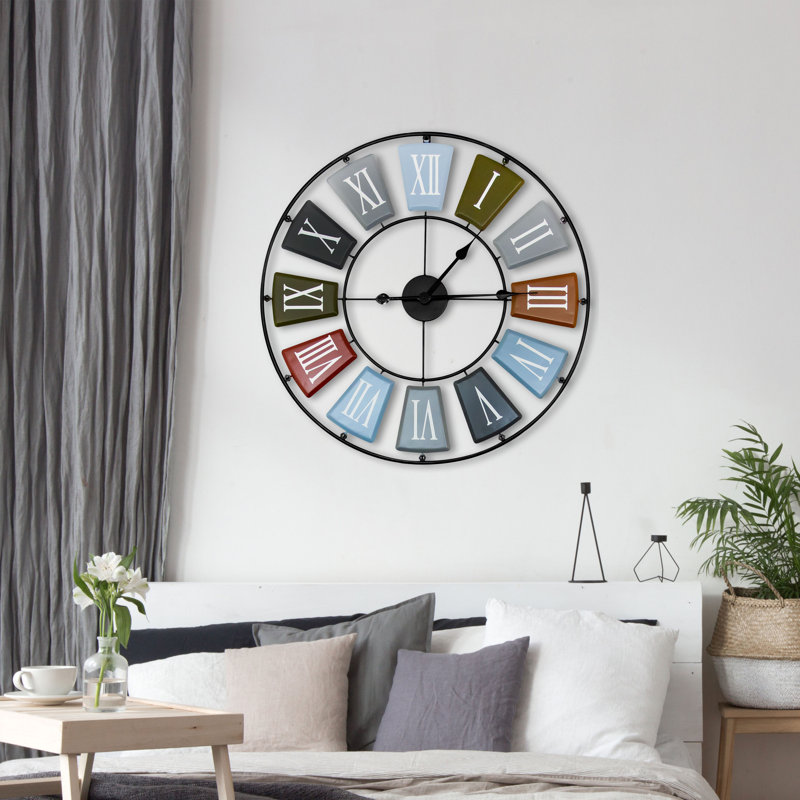 Très grande horloge murale 26,77 po Crossley, Multicolore
