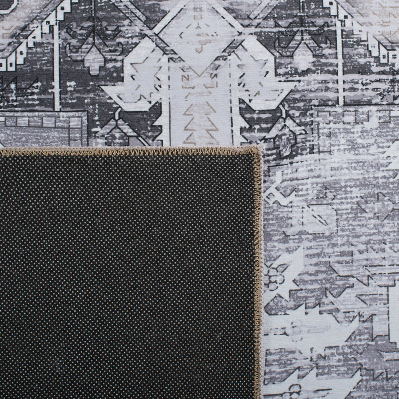 DeBary Oriental Dark Sage/Ivory Area Rug, Runner 2'6" x 12'