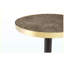 Table basse ronde de luxe moderne 23,6 po, plateau en panneau de fibres à densité moyenne à texture marbrée avec finition peinture UV, bordure en acier inoxydable, pieds en métal, table d'appoint de salon-130621715