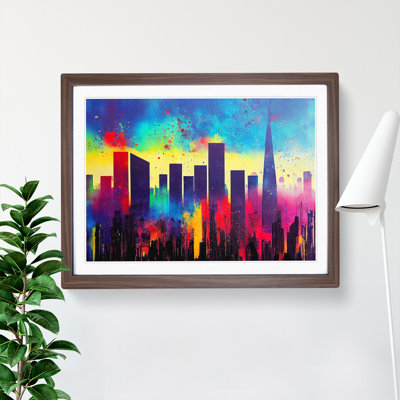 Vibrant London Skyline Vol.1 Abstract - Framed Print