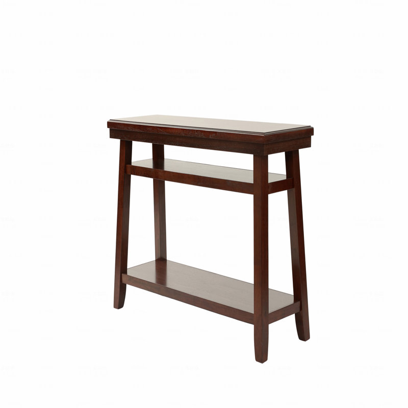 Console audacieuse en bois d'hévéa avec console et finition en noyer