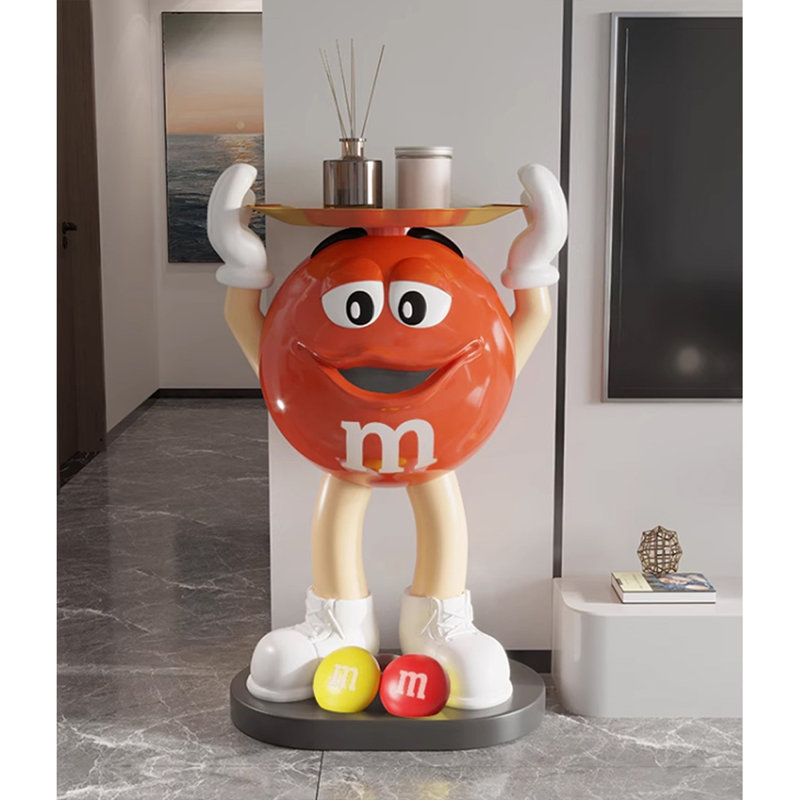 Creative M-Doll With Tray And Resin Decoration