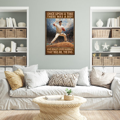 Un garçon qui aime vraiment le baseball - 1 pièce Rectangle Un garçon qui aime vraiment le baseball