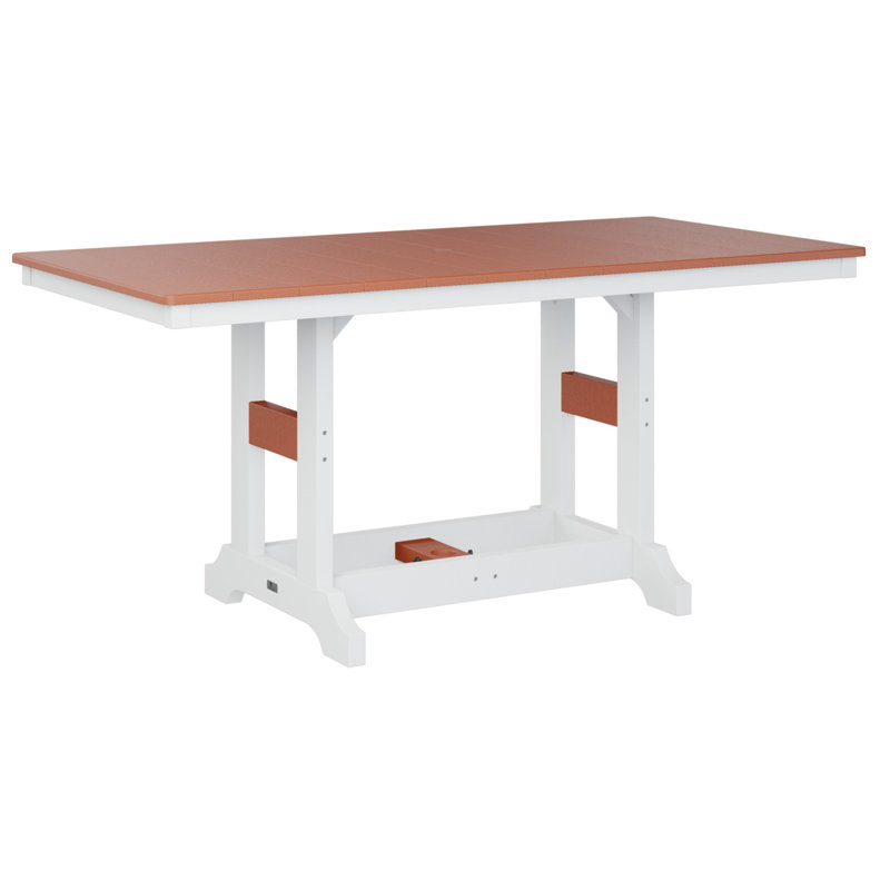 Table de salle à manger Chesterville, H 30,87 po x l 66 po x P 33 po, Orange mangue