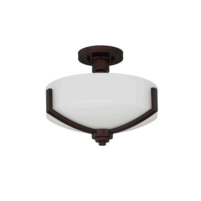 Hier Glass Semi Flush Mount