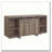 Grey Washed TV Stand with 2 Sliding Barn Doors