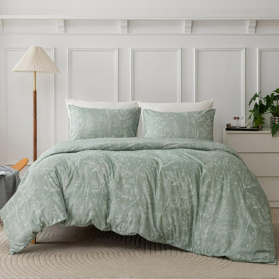 Microfiber Floral Print Comforter Set
