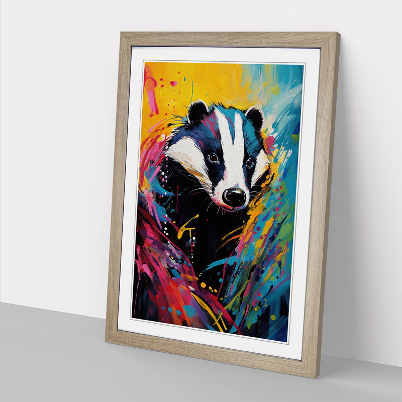 Single Picture Frame Print on Wood, 34cm H x 25cm W, Oak Framed
