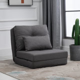 Spofford Convertible Flip Chair, Floor Lazy Sofa, Folding Upholstered Couch Bed With Adjustable Backrest, Metal Frame And Pillows For Living Room Bedroom