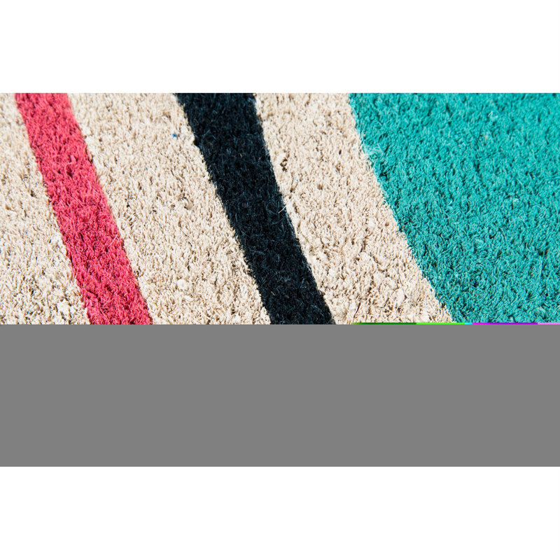 Handwoven Multicolor Coir Rectangular Door Mat 1'6"x2'6"