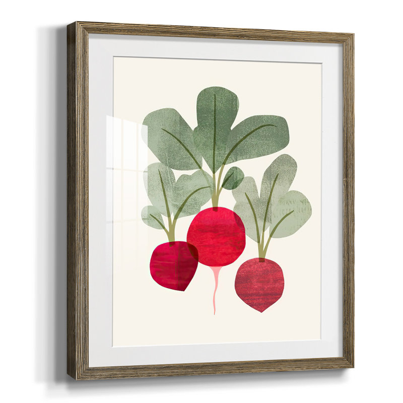 Shuffle III, reproduction encadrée, Papier avec cadre noyer, Blanc