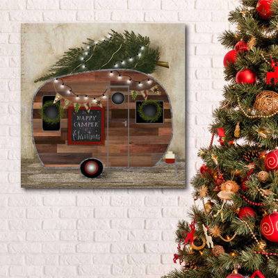 « happy camper tableau noir », impression sur toile
