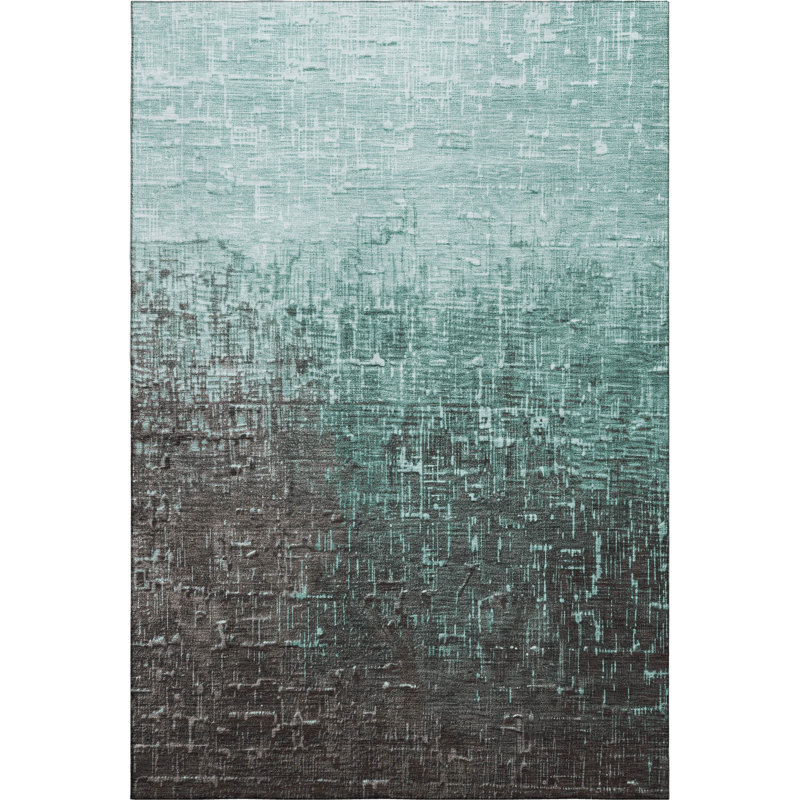 Premium Machine Washable Corum AMF1066 Ombre Rug, Rectangle 10' x 14'