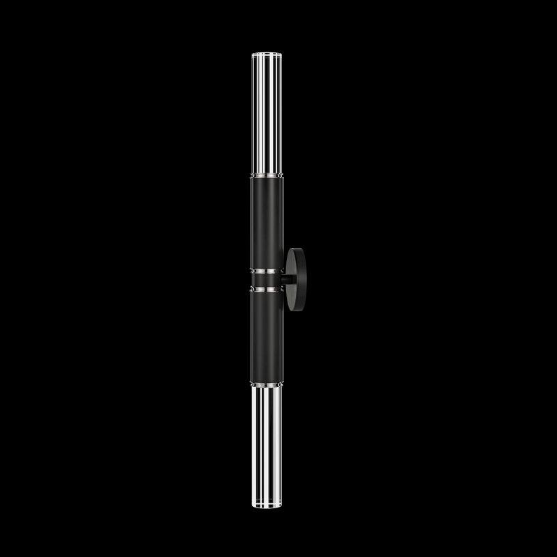 Applique murale H 34 po Antonia, Noir / nickel