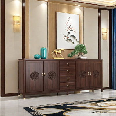 Buffet en bois massif de style chinois