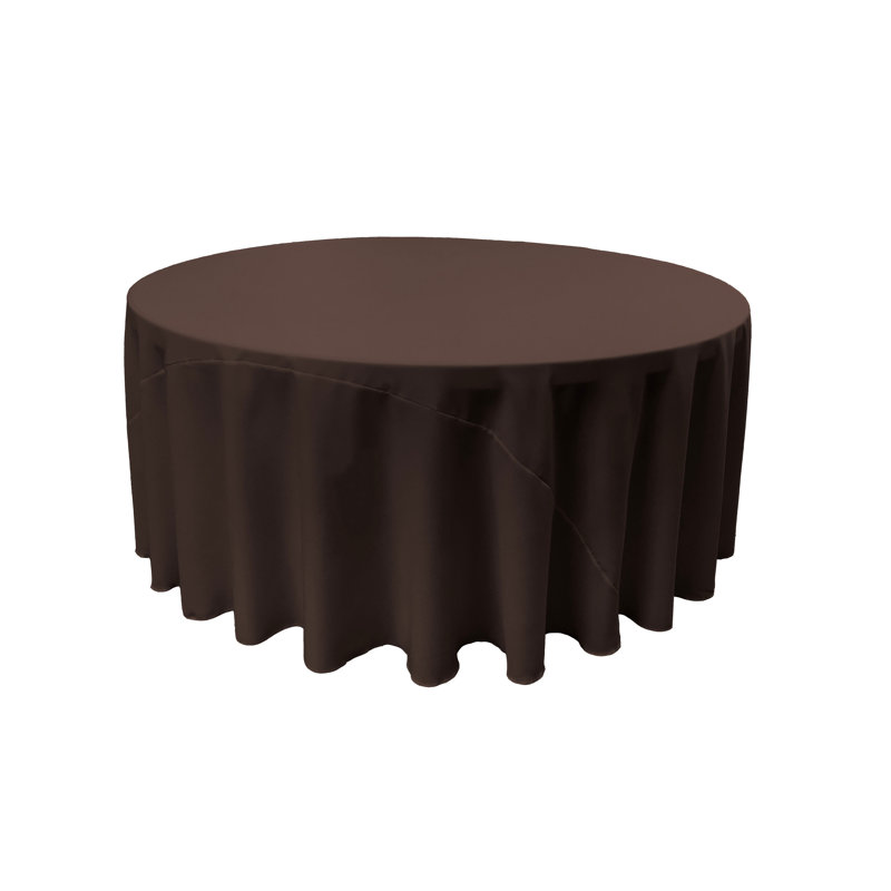 Nappe ronde de couleur unie Fisher, Brun, Rond de 108 po