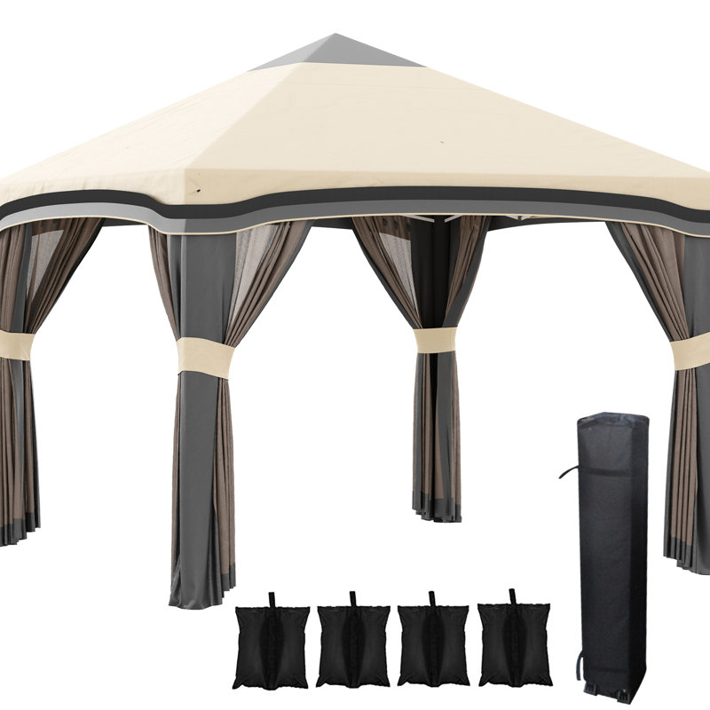 Tente escamotable Pop Up 10 'X avec filet - Extérieur, réglable en hauteur