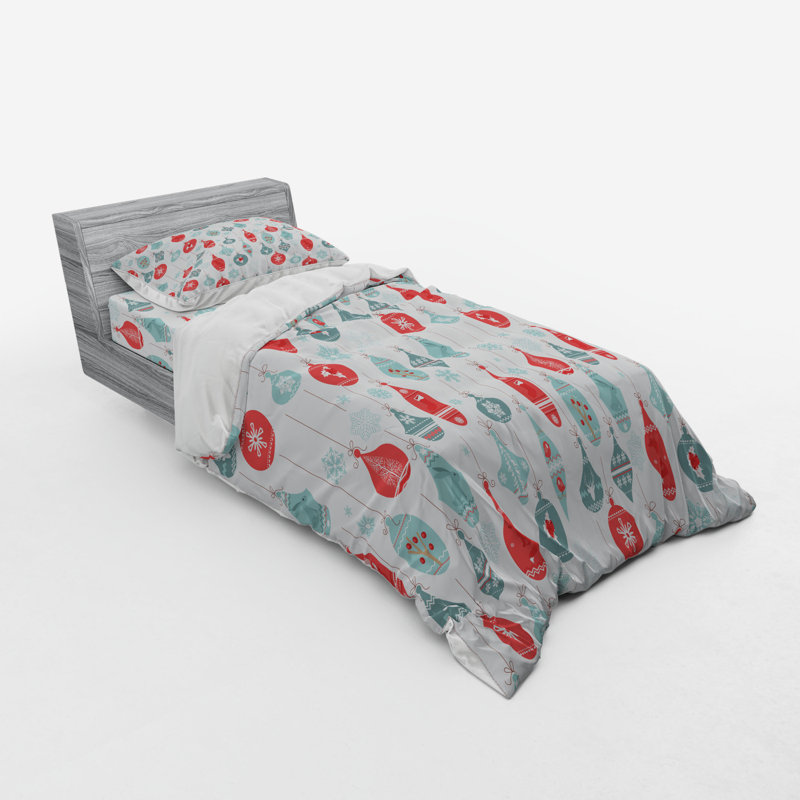 Ensemble de housse de couette en microfibre Ambesonne, Housse de couette simple TG + 2 articles suppléme