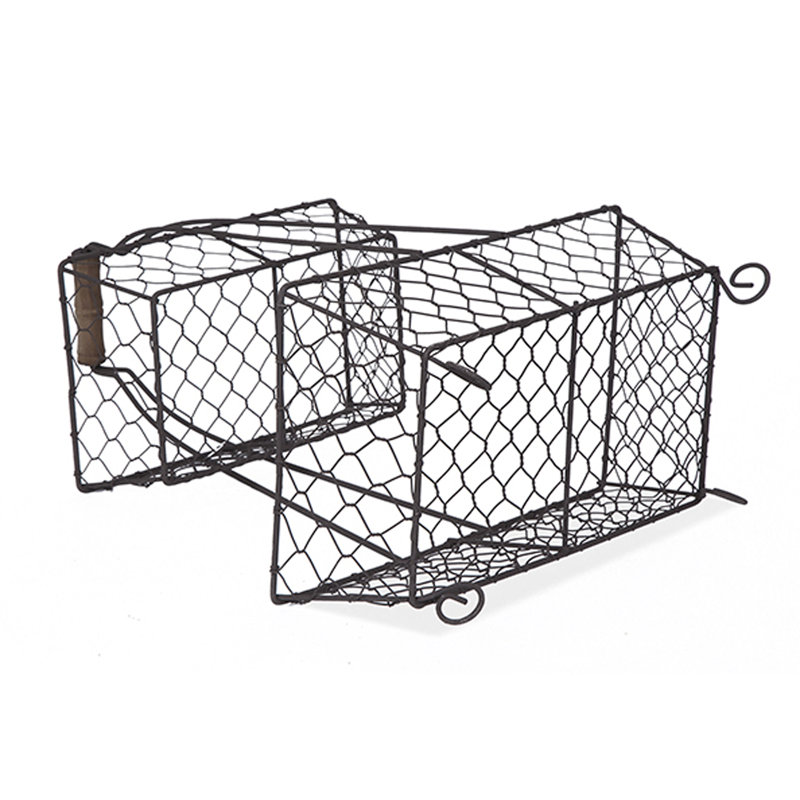 Panier rustique en osier à deux niveaux