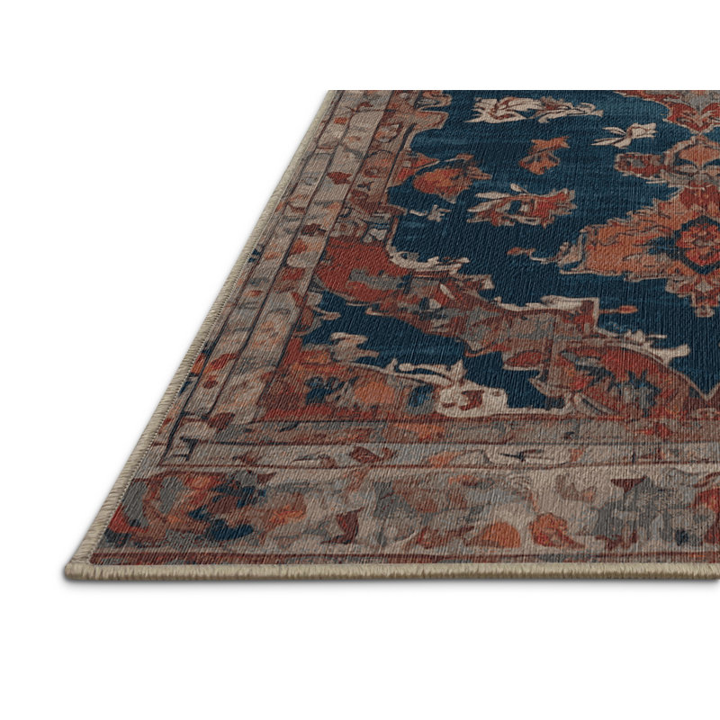 Tapis brun lavable à la machine, Carré 8 pi