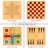 7-in-1 Combo Board Game and Chess Set - With Ludo Backgammon Checkers Chinese Checkers Dom