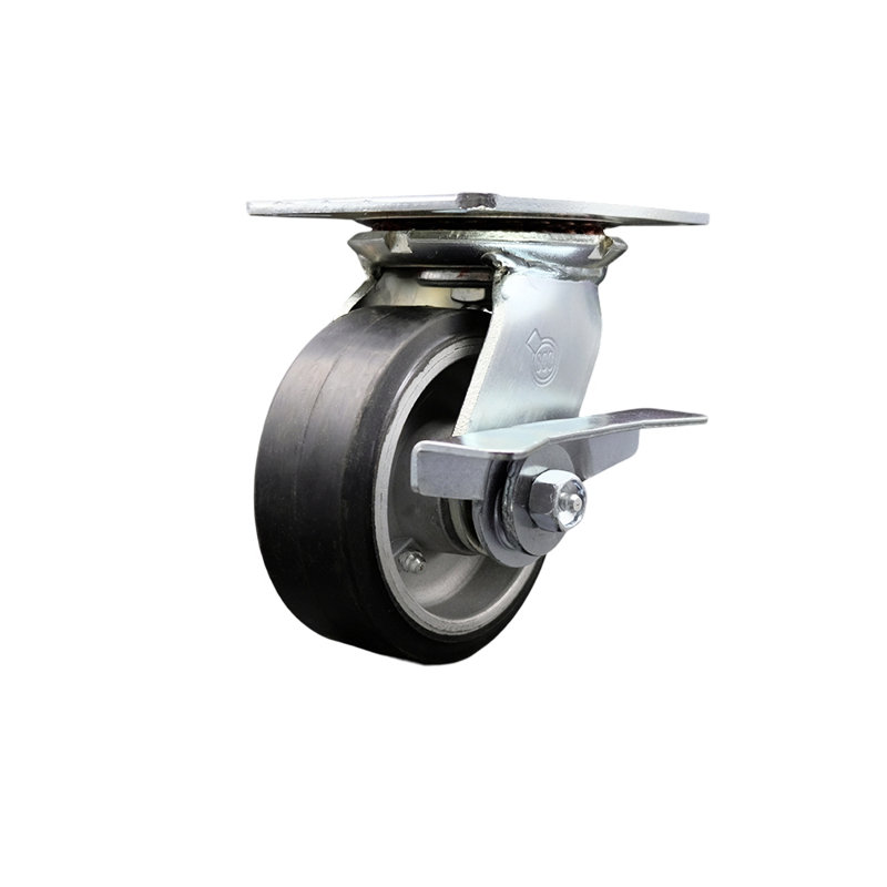 Rubber on Aluminum Caster
