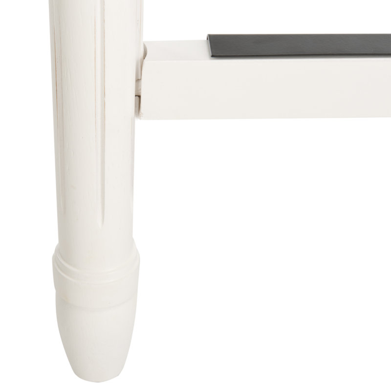 Tabouret de comptoir et de bar, Bleu marine / cadre crème, Tabouret de comptoir (siège d'une hauteur de 26 p