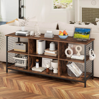 Meuble télé 3 niveaux pour meuble télé avec panier de rangement jusqu'à 65 po