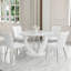Ensemble de table de salle à manger 47,2 po, table de salle à manger moderne avec chaises à dossier haut en similicuir-118758761-118758764