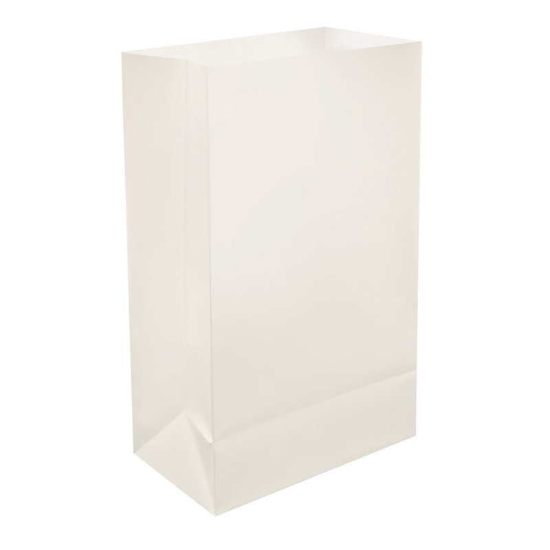 Sacs en plastique Luminaria - 100 unités, Blanc