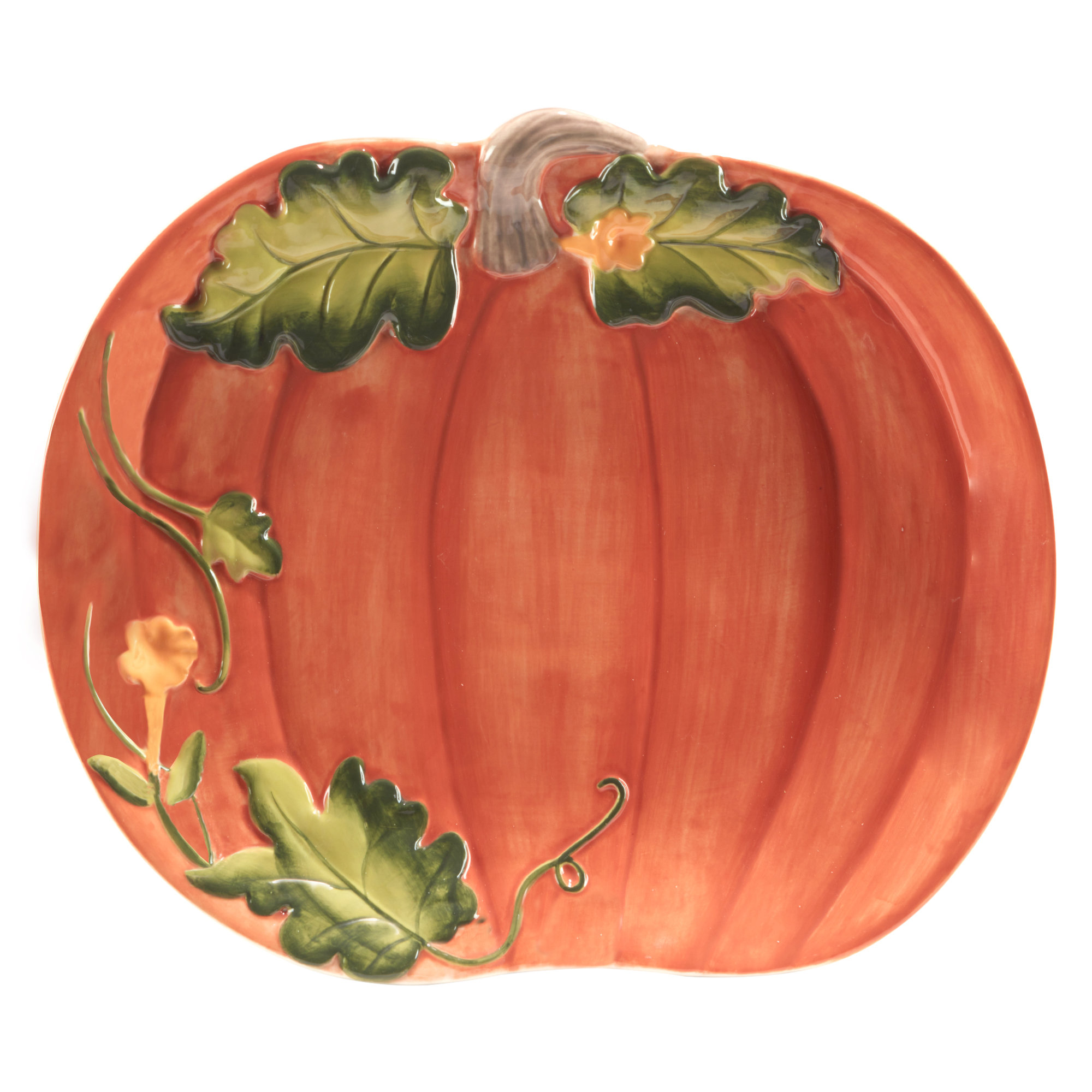 Certified International Harvest Morning Pumpkin Platter & Reviews | Wayfair
