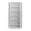 Metal Kitchen Pantry Cabinet - 72" Tall Storage With 5 Adjustable Shelves, White Freestanding Cabinet For Kitchen/Pantry/Bathroom
