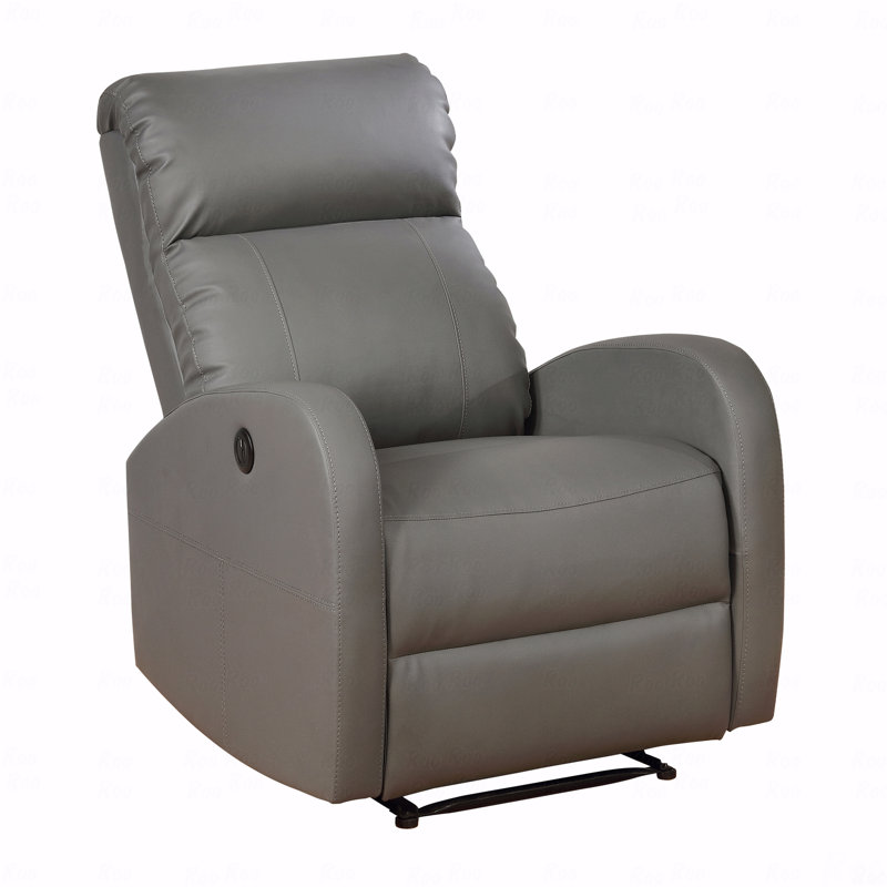 Fauteuil inclinable électrique SEAN - Détente après le travail et sieste, pour étude / détente à domicile, commande à bouton-poussoir et port USB, revêtement en cuir durable infusé