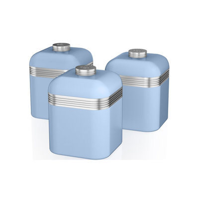 Ensemble de 3 pots Swan - bleu