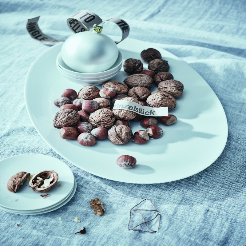 TAC Porcelain China Platter, Platinum