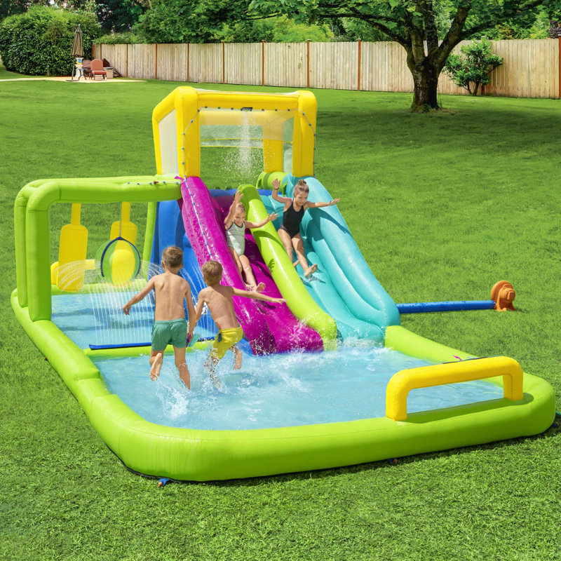 Bestway H2OGO Splash Course Inflatable Mega Water Park with Air Blower