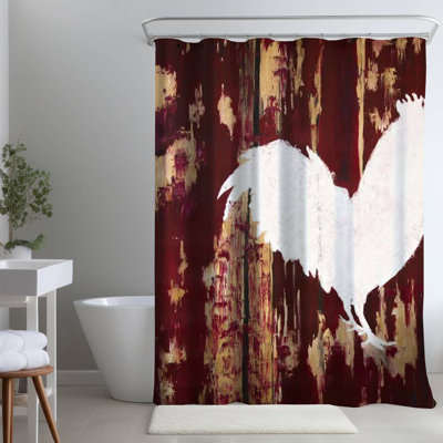 Shower Curtain AN507 – Polyester Shower Curtain, Dye Sublimation Print, 71" W × 74" L