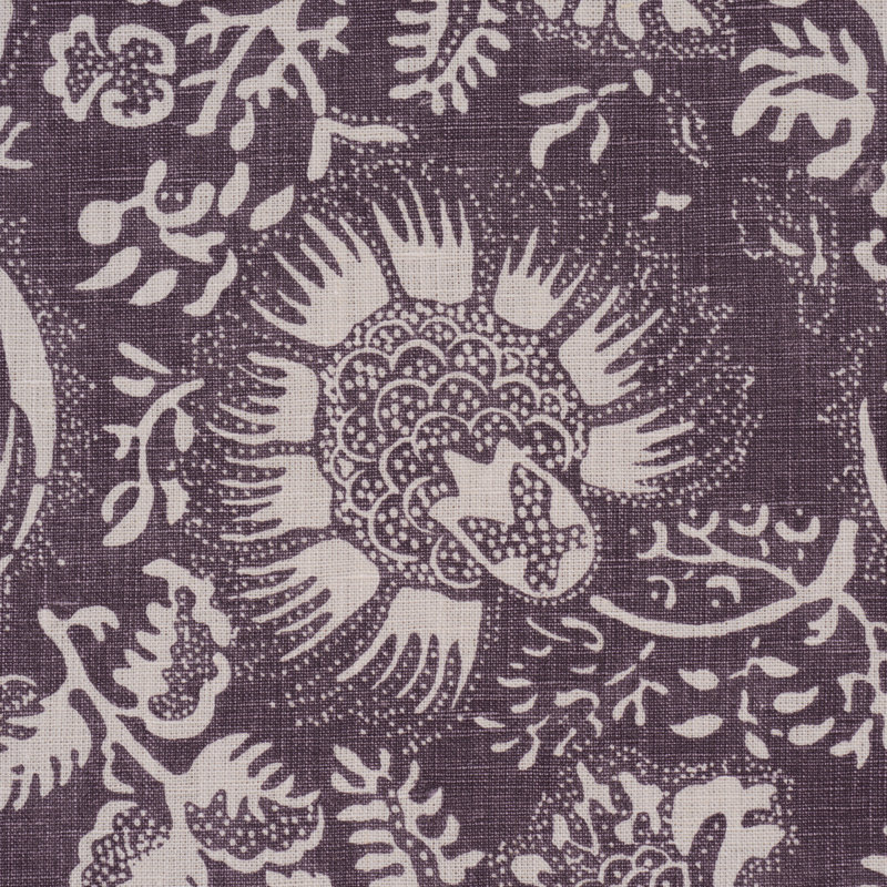 Pomegranate Print Fabric, Aubergine