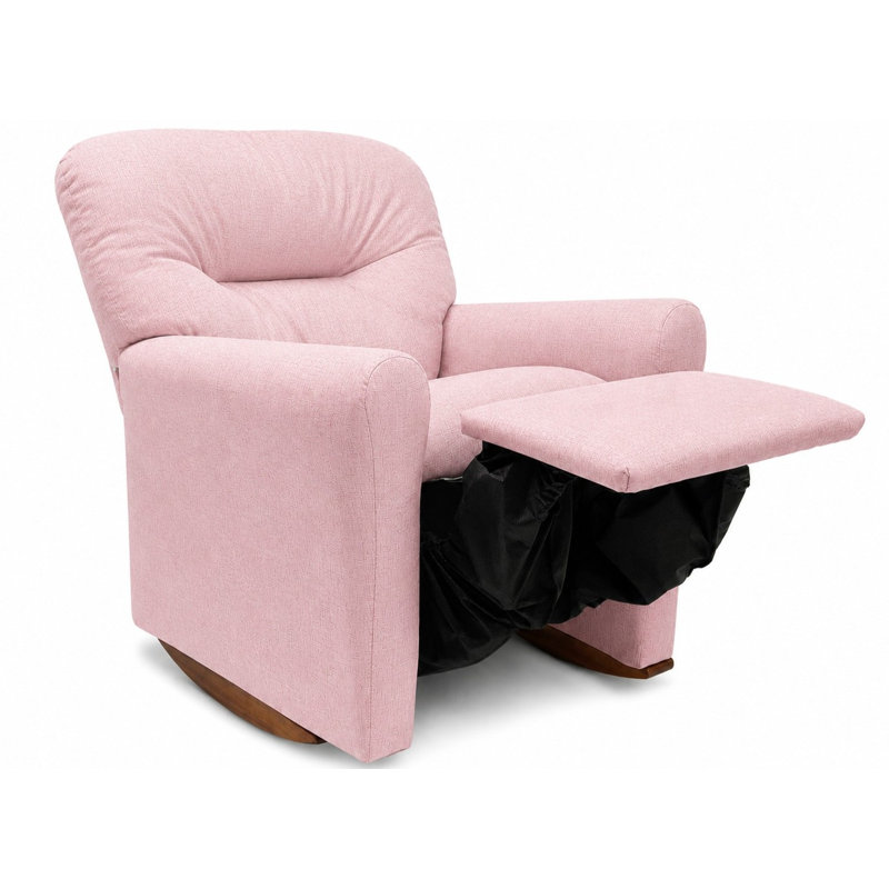 Kids Rocker Recliner Chair - Soft Pink, Soft Pink