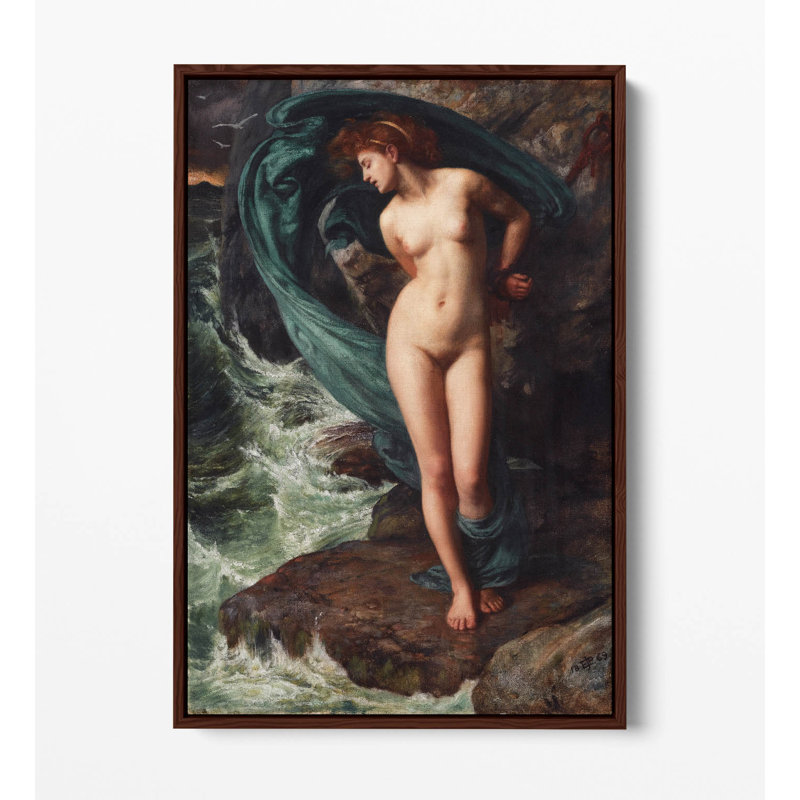 Edward Poynter - Andromeda Canvas Floater Frame Print Picture Art - Walnut Frame, 45.72cm H x 30.48cm W