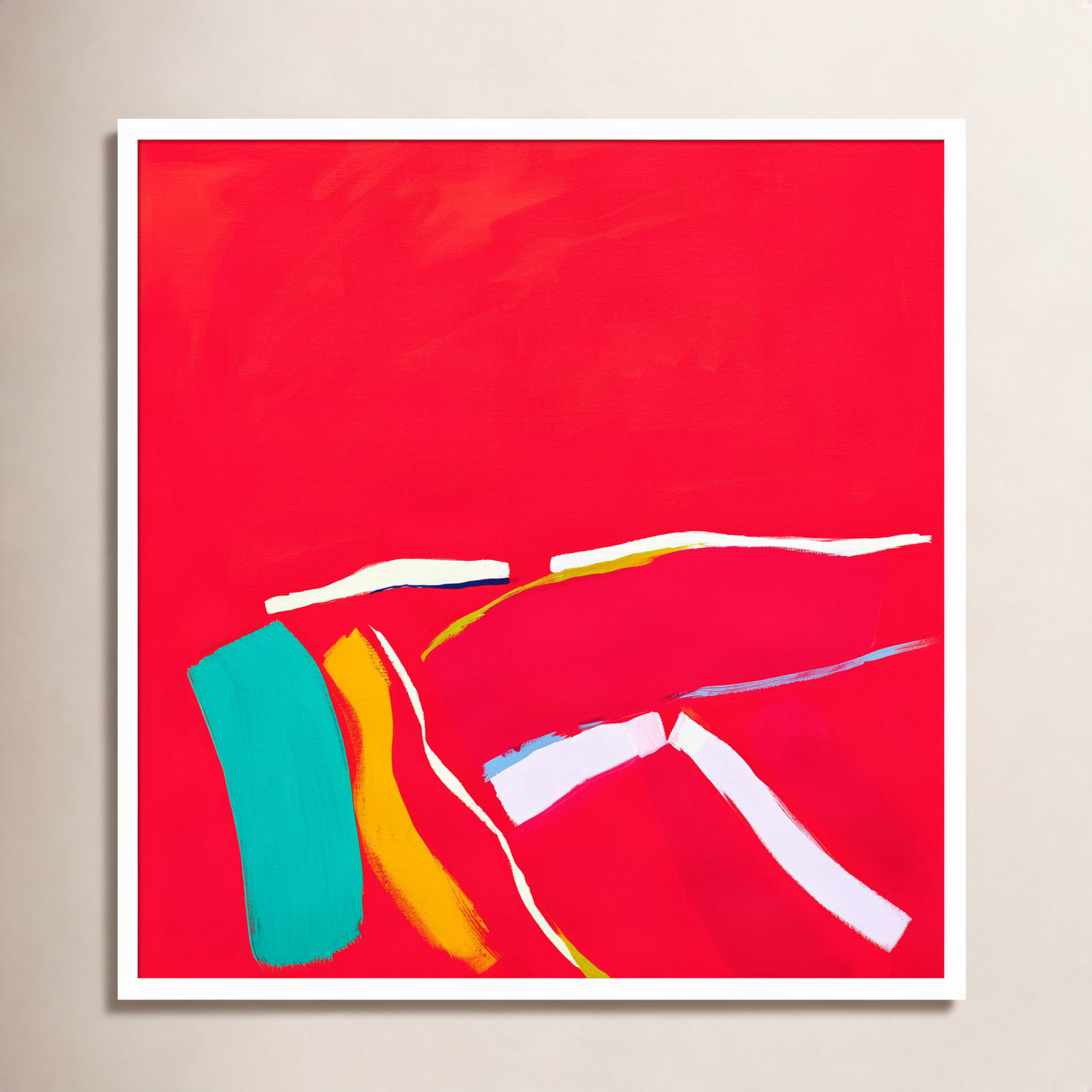 Passion Print by Angie Kenber, 33" H x 34" W, White