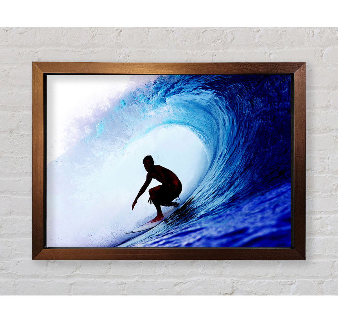 Wave Tunnel Surfer Gerahmter Druck Wandkunst