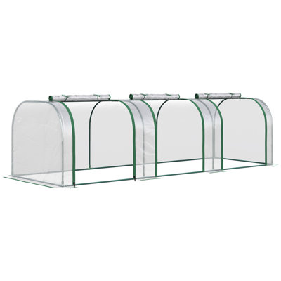 10' X 3' 2.5' Mini Greenhouse By , With Convenient Zippered Doors, - Waterproof Box & Steel Structure For Year-round Plant Enrichment From Openings, Coverlet Strong Support Horticultural Practices